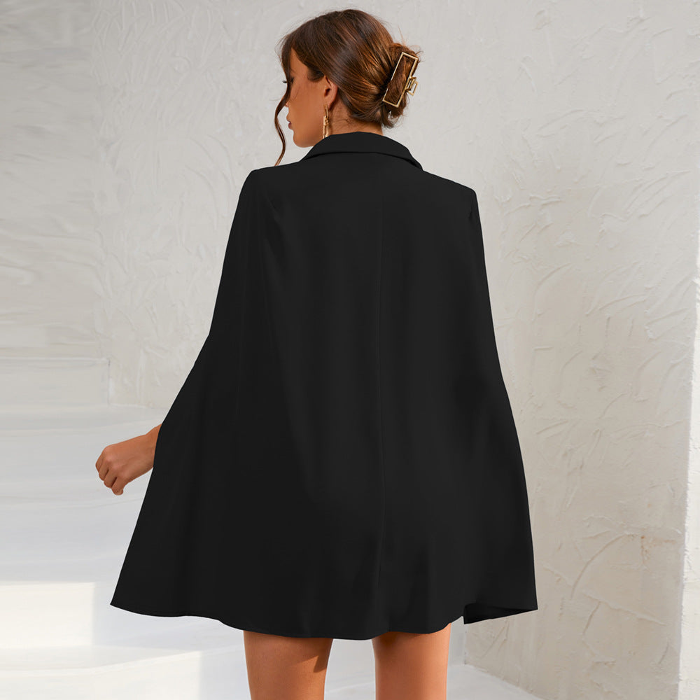 R&B | Blazer Mini Kleid mit Gürtel Und Goldenen Knopfdetails