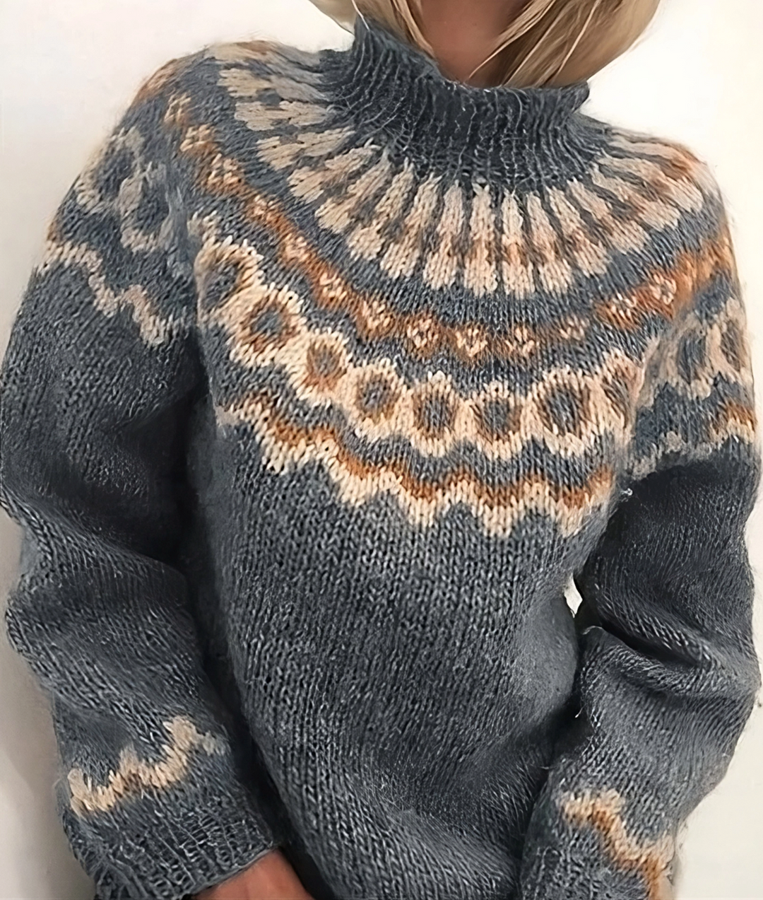 R&B | Warmer Island-Pullover mit Rollkragen
