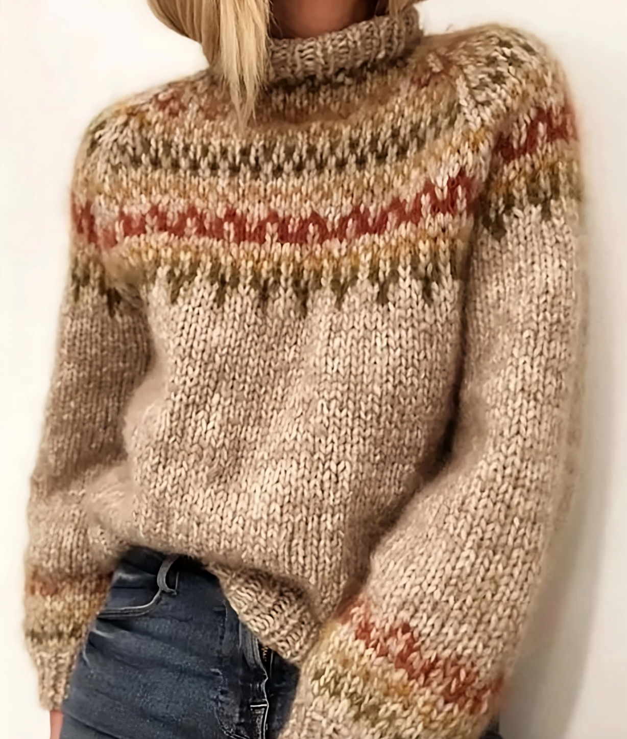 R&B | Warmer Island-Pullover mit Rollkragen