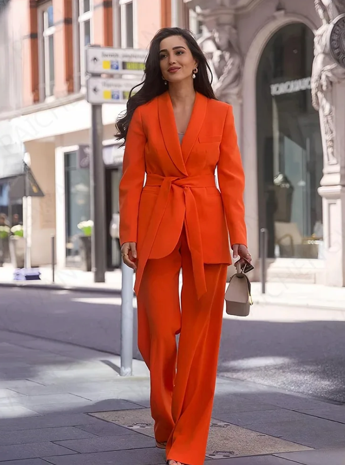 Heidi-Mode | Stylisches Blazer Set für Frauen - Blazer Jacke+Hose