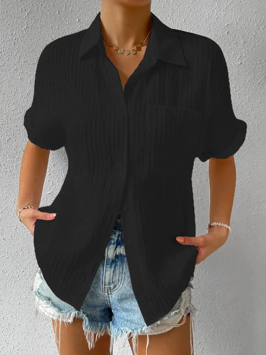Heidi-Mode | Lässige Geknöpfte Lose Bluse