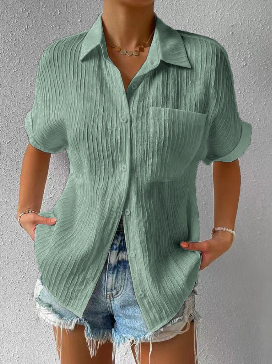 Heidi-Mode | Lässige Geknöpfte Lose Bluse