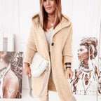 R&B | Strick Kapuzenpullover Cardigan mit Knöpfen