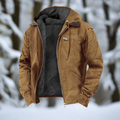 R&B | Baumwoll Kapuzen Winterweste Warm Gefütterte Jacke mit Reißverschluss Vorne