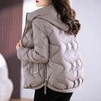 R&B | Damen Steppjacke mit Kapuze und Reißverschluss