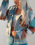 R&B | Freizeit Gedruckte Jacke für Frauen