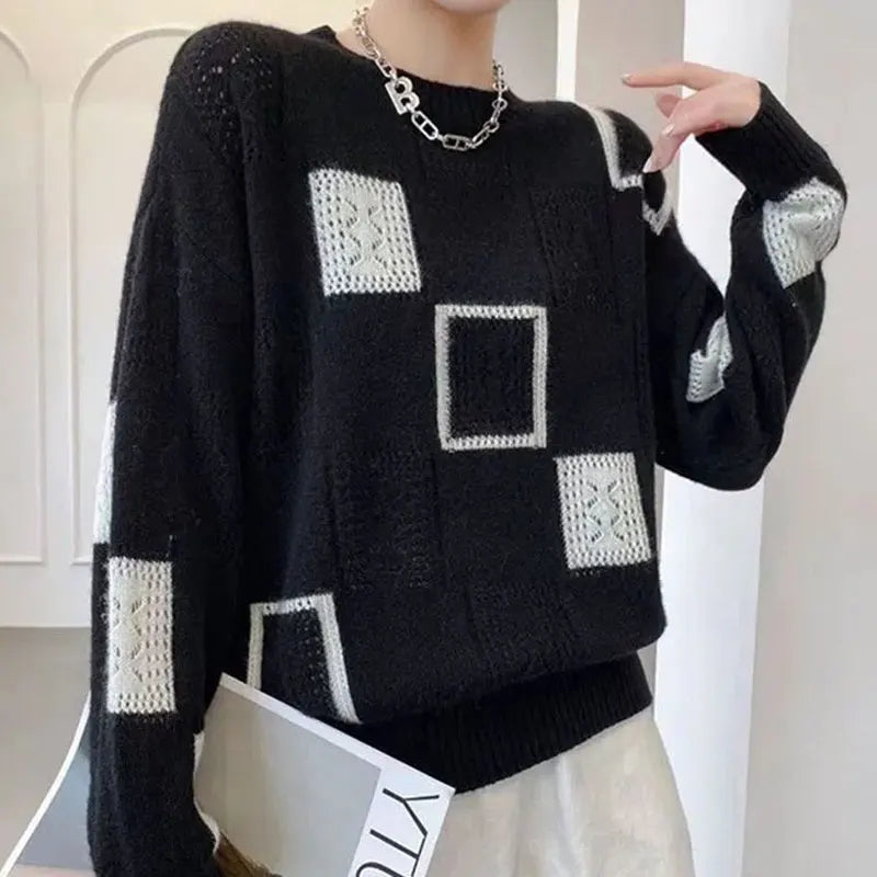 R&B | Pullover - Damen Winter Strickpullover mit einzigartigem Muster
