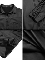 R&B | Lederjacke mit langen Ärmeln