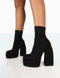 R&B | Schwarze Nylon-Stiefeletten