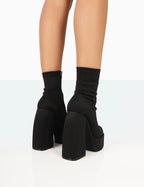 R&B | Schwarze Nylon-Stiefeletten