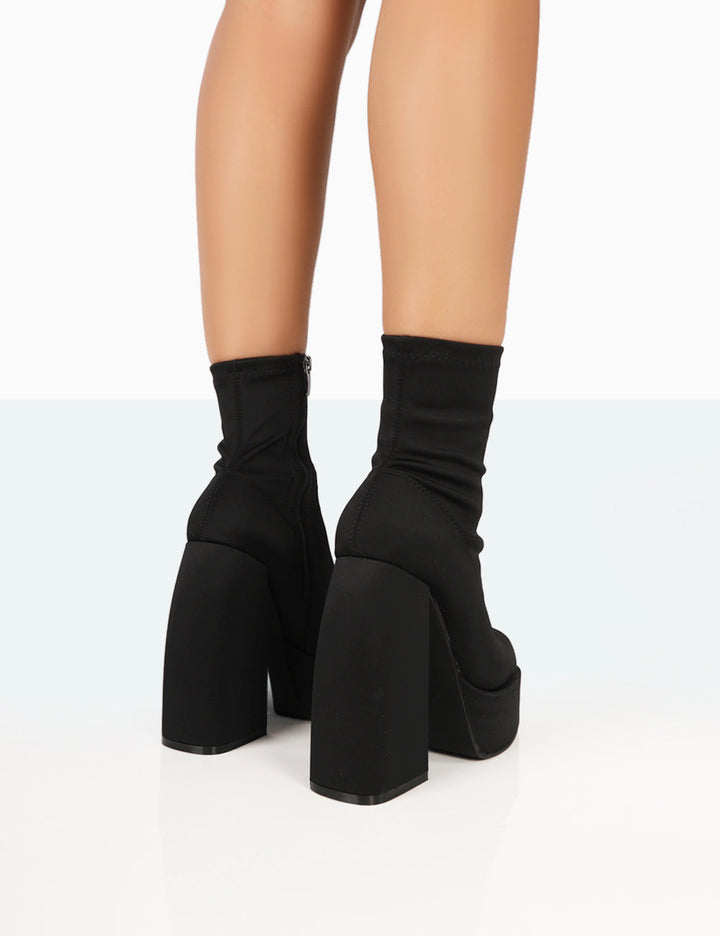 R&B | Schwarze Nylon-Stiefeletten