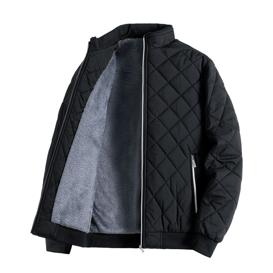 R&B | Warme Fleece Puffer Jacke für Herren Freizeit Winterstil
