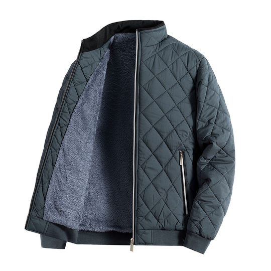 R&B | Warme Fleece Puffer Jacke für Herren Freizeit Winterstil
