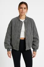 R&B | Damen Gesteppte Oversized Bomberjacke