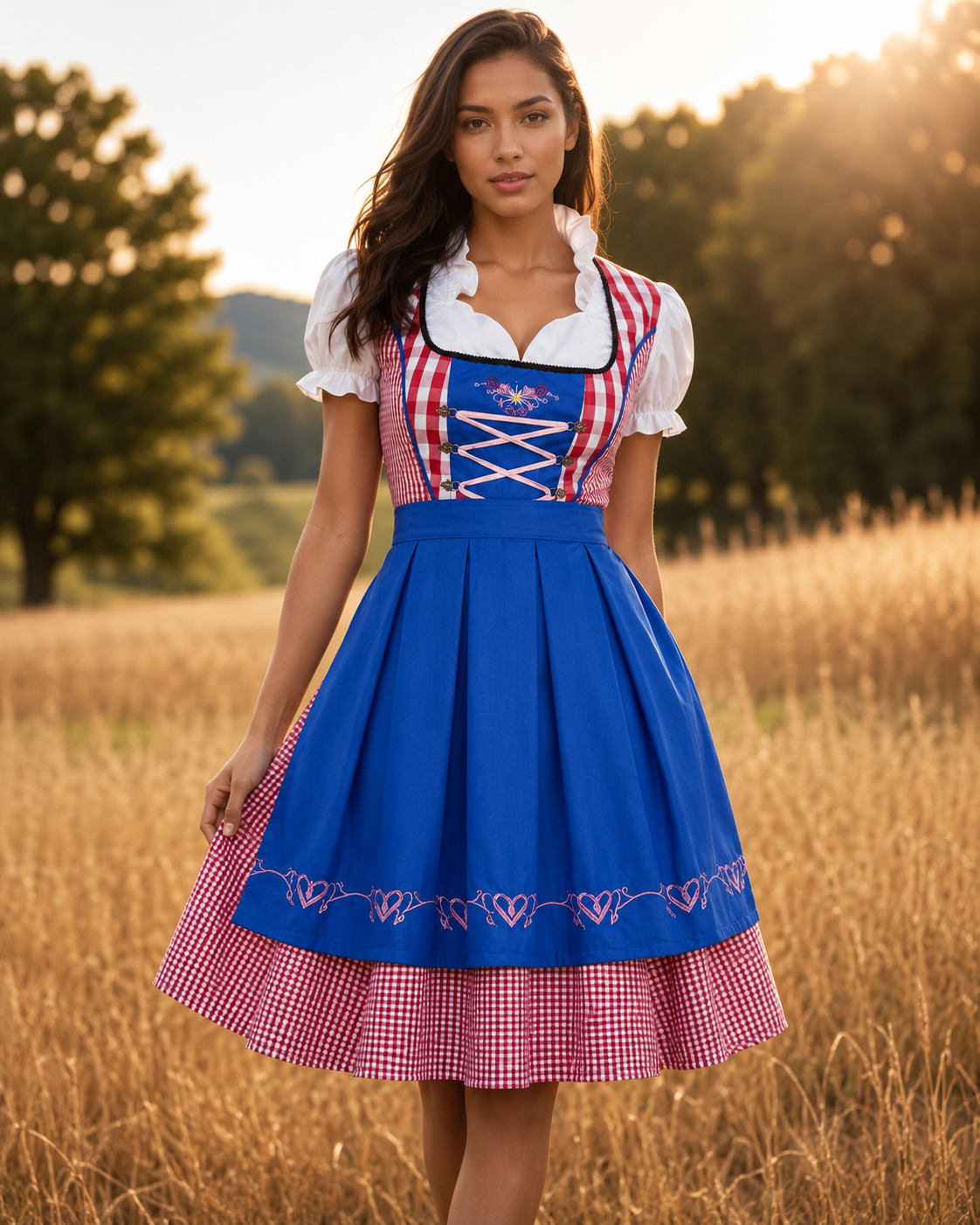 R&B | Karierte Oktoberfest Dirndl