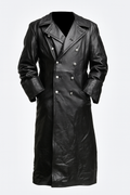 R&B | Ikonischer Gotischer Leder-Trenchcoat für Herren Im Wo2-Stil