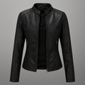 R&B | Tailliertes Rotes Leder-Motorradjacke für Damen