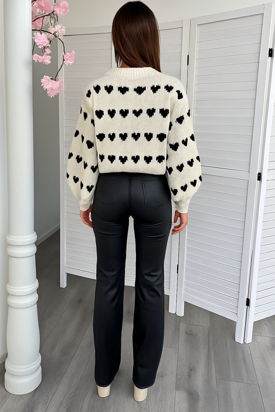 R&B | Lederlook Auslaufende Hose