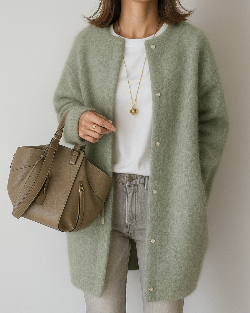 R&B | Gemütlich Minimalistischer Weich Gestrickter Blazer für Damen