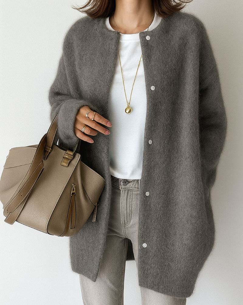 R&B | Gemütlich Minimalistischer Weich Gestrickter Blazer für Damen