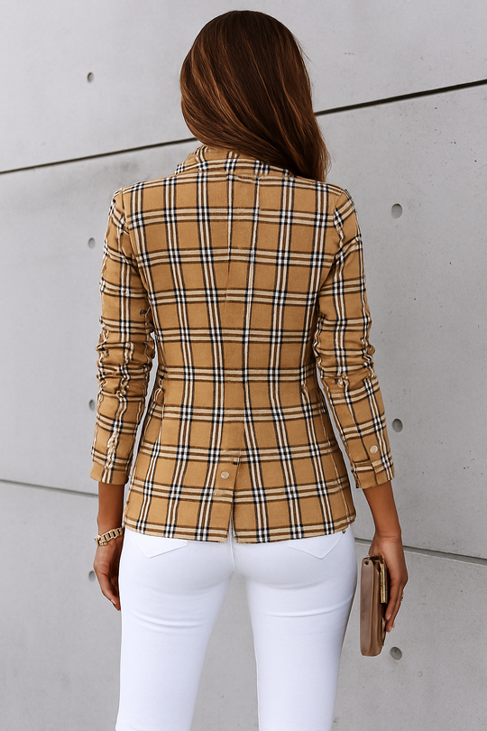 R&B | Eleganter Damenblazer mit Karriertem Muster
