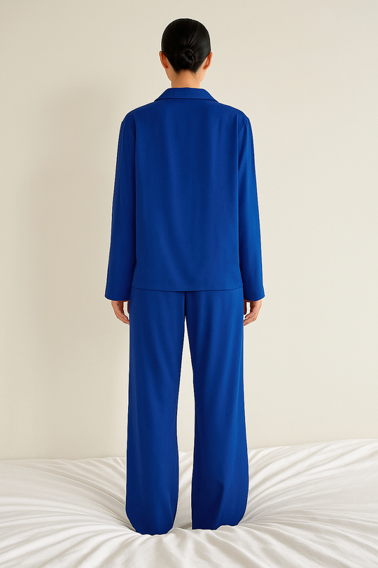 R&B | Satin PyjamA-Satz mit Weitem Hose
