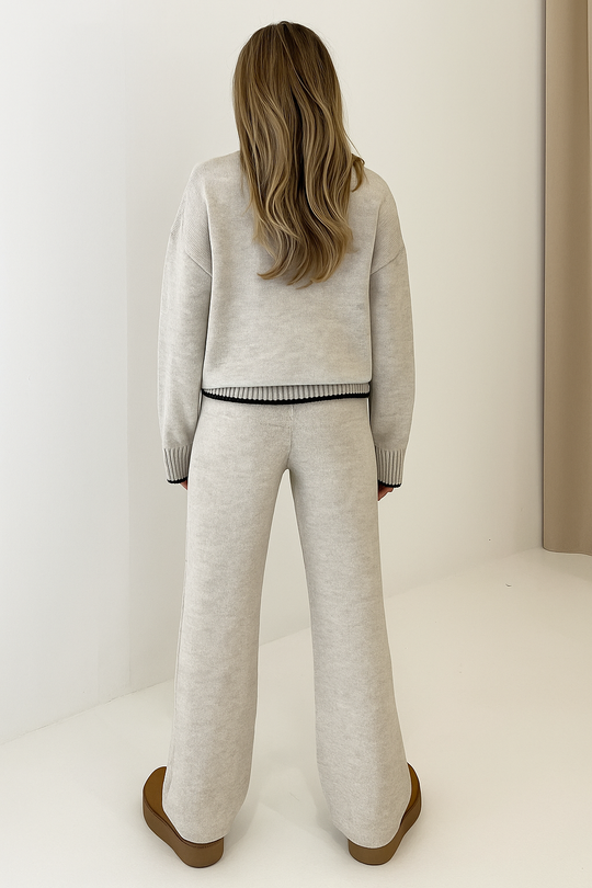 R&B | Damen Loungewear Satz mit Weiter Hose und Pullover
