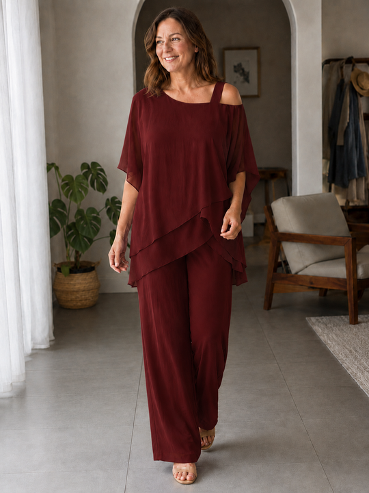 R&B |  Jumpsuit | Eleganter Zweiteiler mit Cold Shoulder
