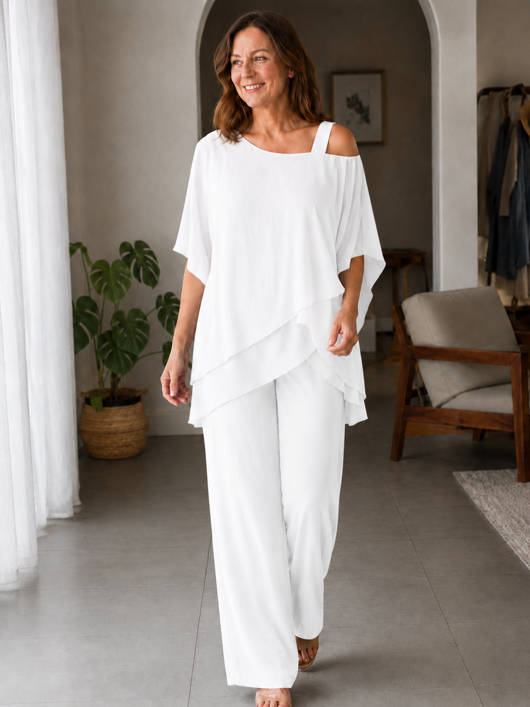 R&B |  Jumpsuit | Eleganter Zweiteiler mit Cold Shoulder