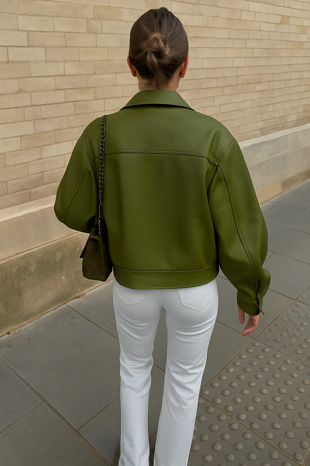 R&B | Trendy Übergröße PU-Lederjacke