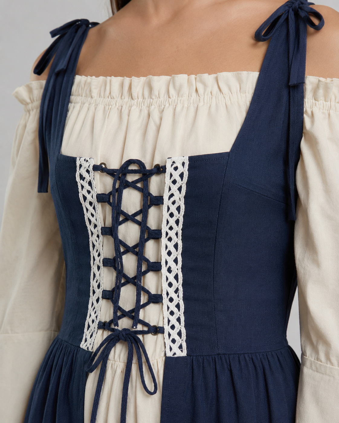 Mittelalterkleid für Damen mit Traditionellem Schnitt für Mittelalterevents | R&B
