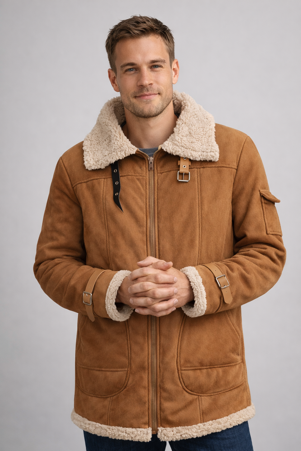R&B Herren Camel Stilvolle fliegende jacke