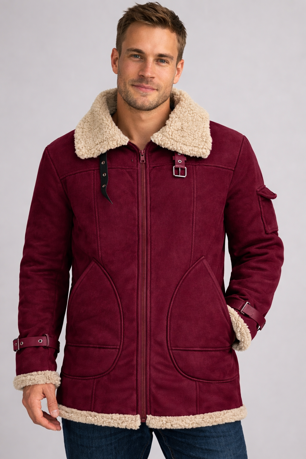 R&B Herren Camel Stilvolle fliegende jacke