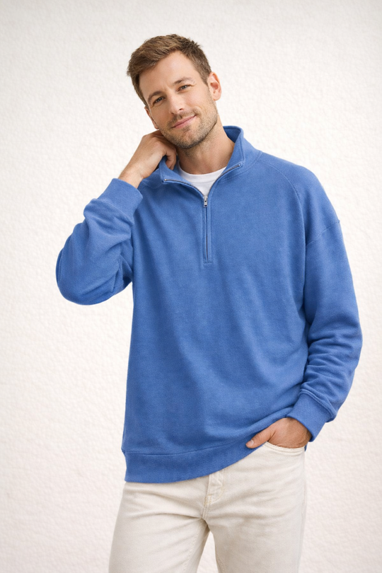R&B | Herren Top Half-Zip mit Stehkragen