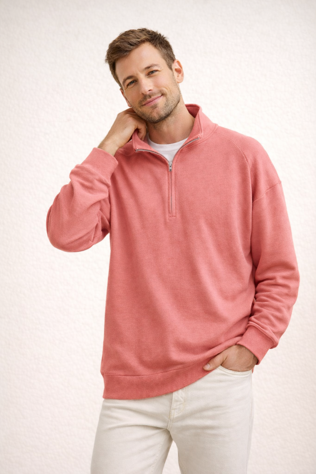 R&B | Herren Top Half-Zip mit Stehkragen
