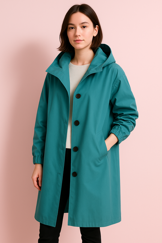 R&B | Damen Trenchcoat mit Kapuze