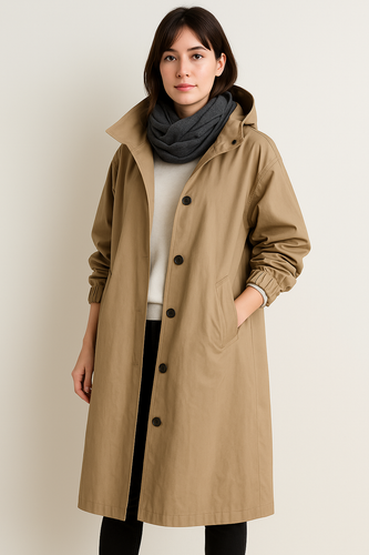 R&B | Damen Trenchcoat mit Kapuze