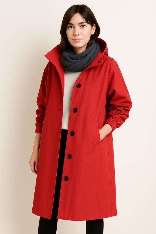 R&B | Damen Trenchcoat mit Kapuze