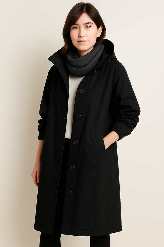 R&B | Damen Trenchcoat mit Kapuze