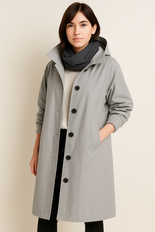 R&B | Damen Trenchcoat mit Kapuze