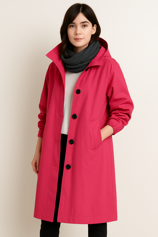R&B | Damen Trenchcoat mit Kapuze