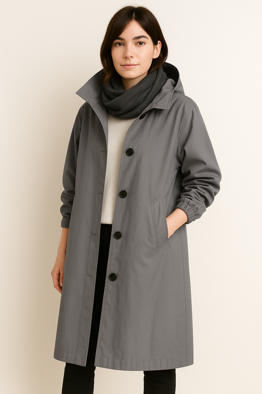R&B | Damen Trenchcoat mit Kapuze