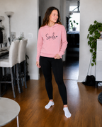 R&B Damen Hoodie mit Smile-Print und Kapuze
