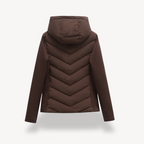 Damen Textil Jacke mit Chevron-Steppung & Kapuze | R&B