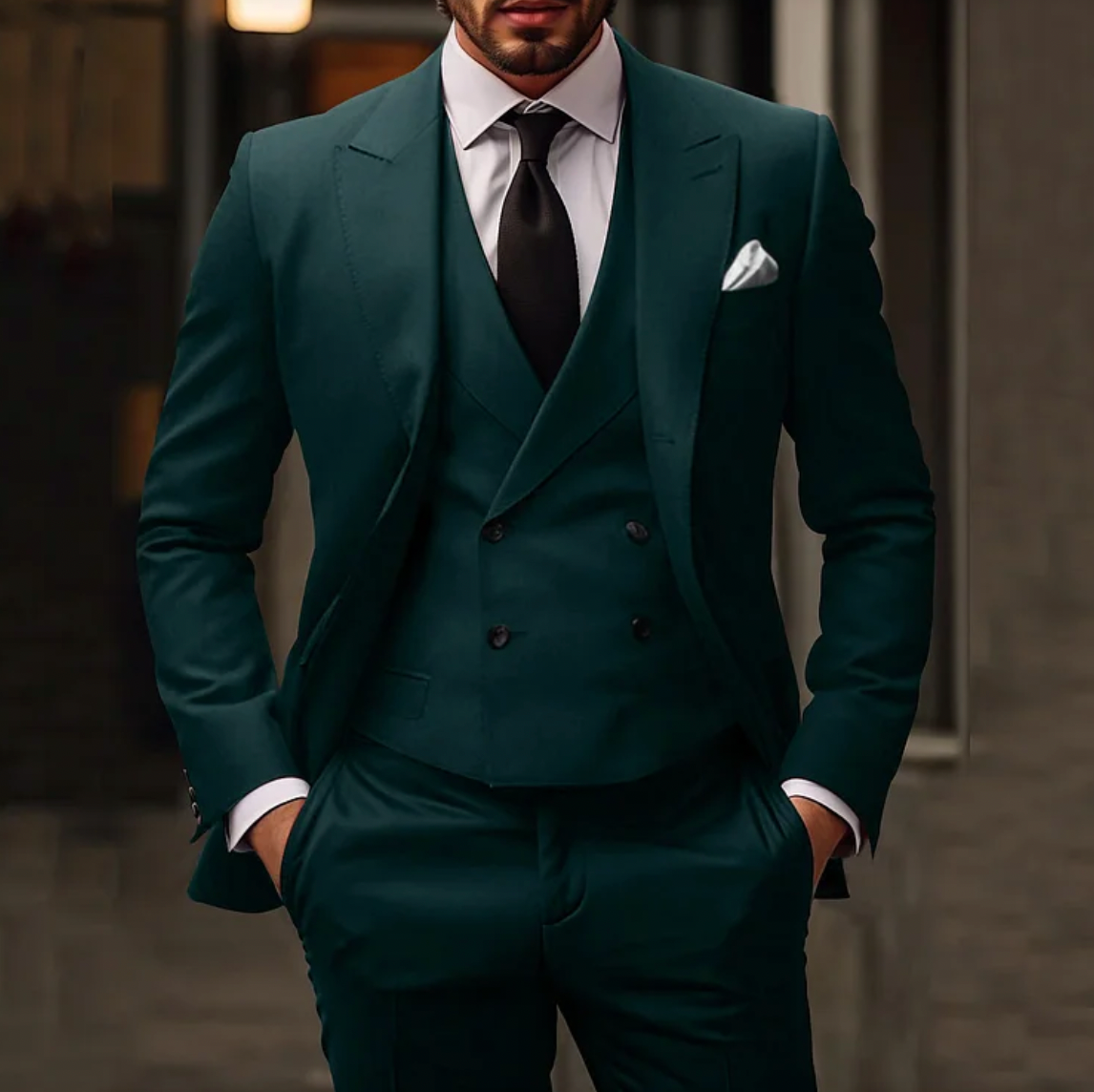 R&B | Herren Smoking 3-teilig - Blazer, Weste & Hose
