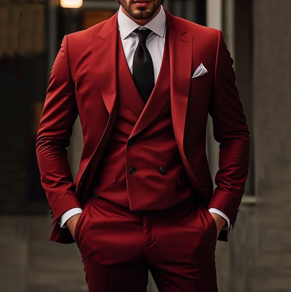 R&B | Herren Smoking 3-teilig - Blazer, Weste & Hose