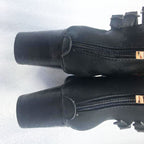 Chunky Heels - Damen Knöchelriemen Blockabsätze Geschlossene Zehen Schuhe R&B