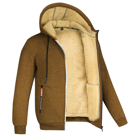 R&B | Hoodie aus Lambswool - warmes & weiches Sweatshirt mit Kapuze und plüschigem Futter für den Winter