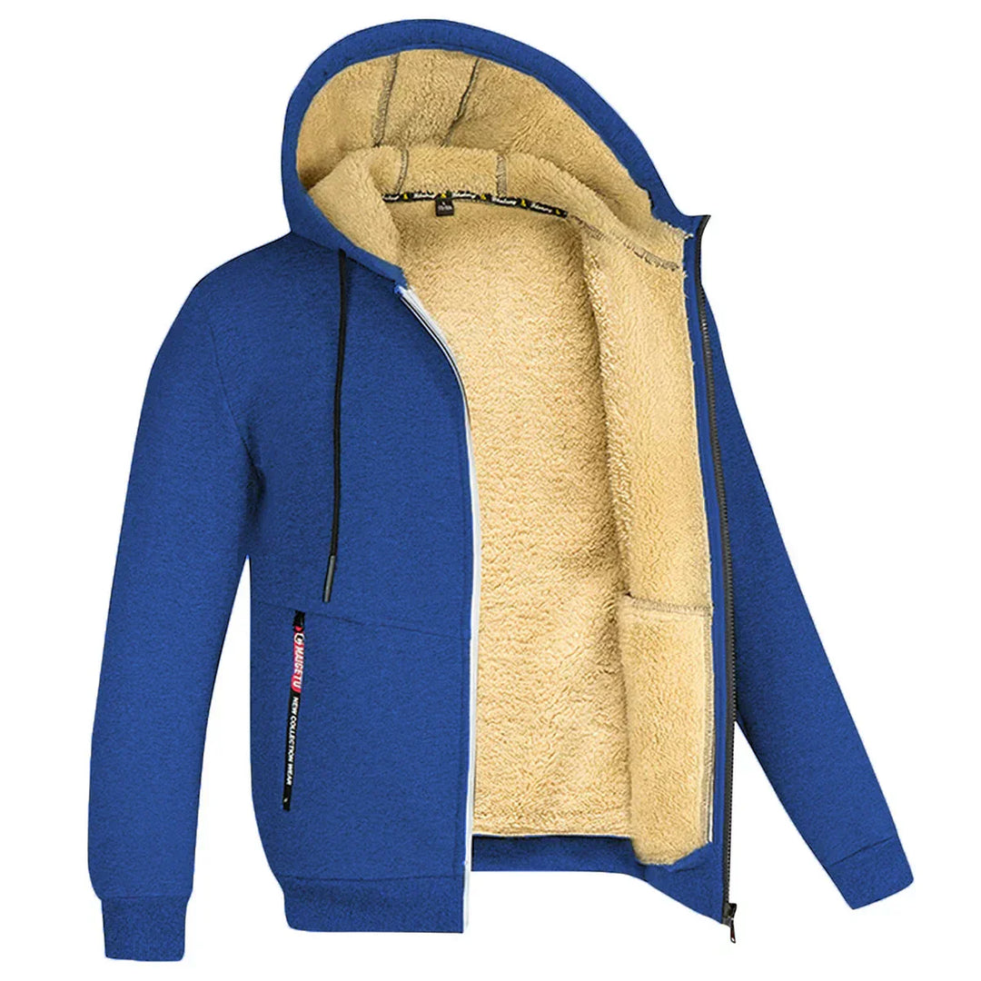 R&B | Hoodie aus Lambswool - warmes & weiches Sweatshirt mit Kapuze und plüschigem Futter für den Winter