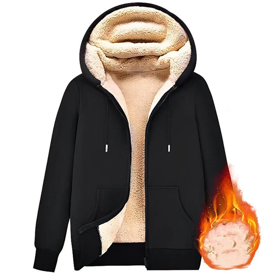 R&B | Hoodie aus Lambswool - warmes & weiches Sweatshirt mit Kapuze und plüschigem Futter für den Winter